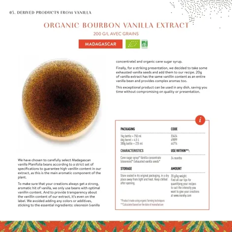 Norohy Organic Madagascan Bourbon Vanilla Extract - 50ml